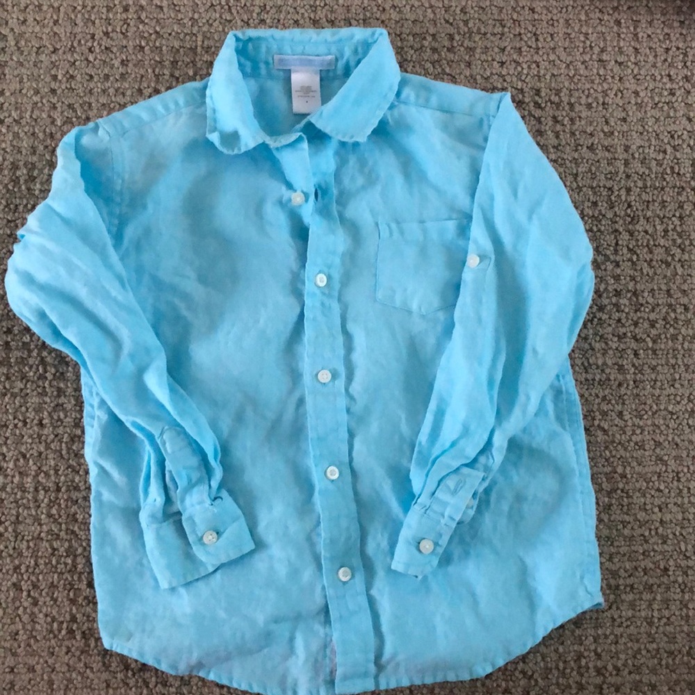 Linen shirt janie and jack size 5 boys